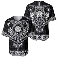 Vikings from Yorkshire Baseball Jersey Black Spirit of Jorvik - Wonder Print Shop