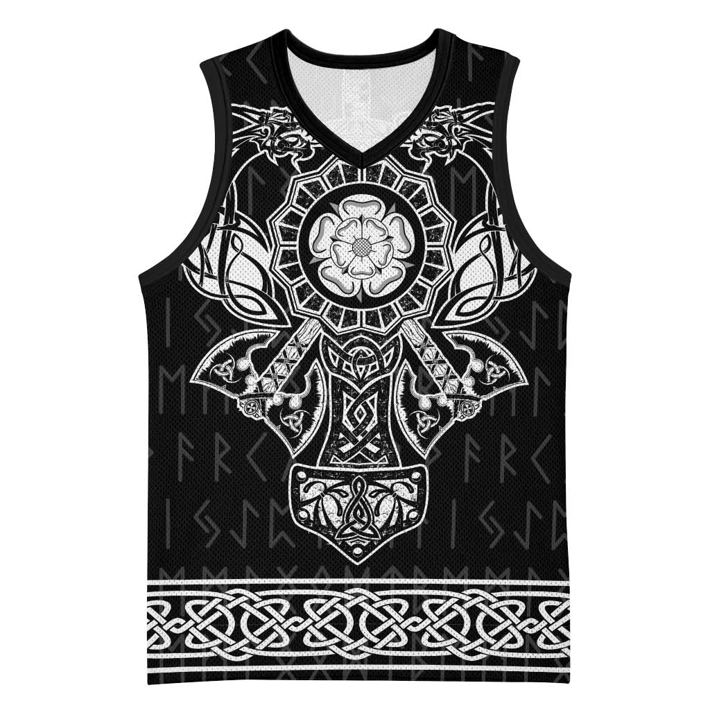 Vikings from Yorkshire Basketball Jersey Black Spirit of Jorvik - Wonder Print Shop