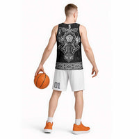 Vikings from Yorkshire Basketball Jersey Black Spirit of Jorvik - Wonder Print Shop