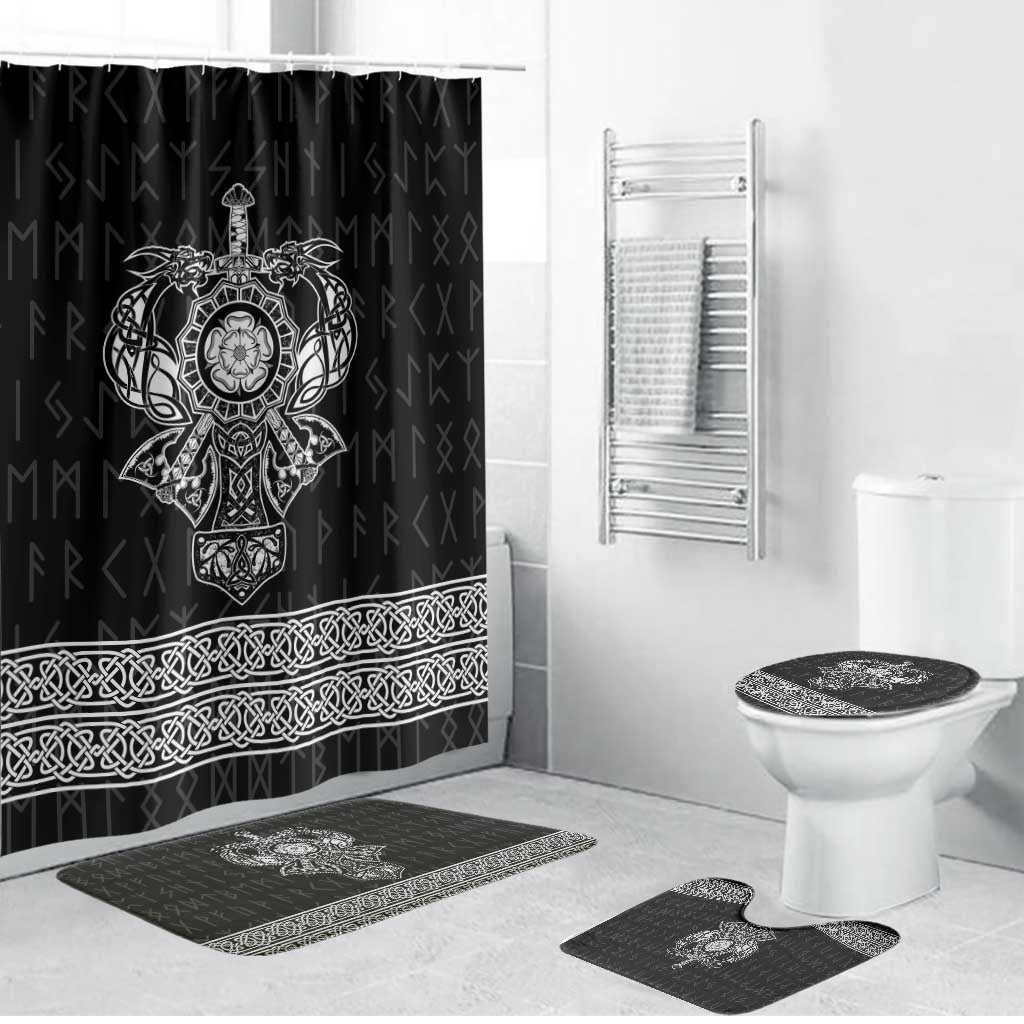 Vikings from Yorkshire Bathroom Set Black Spirit of Jorvik - Wonder Print Shop