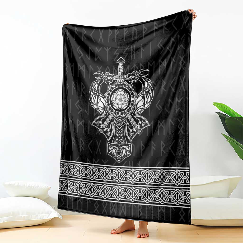 Vikings from Yorkshire Blanket Black Spirit of Jorvik - Wonder Print Shop