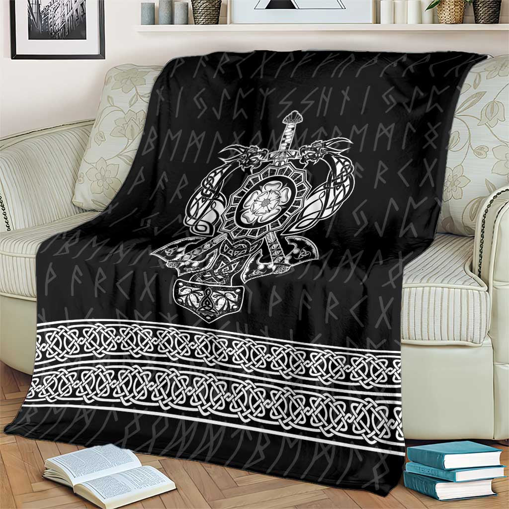 Vikings from Yorkshire Blanket Black Spirit of Jorvik - Wonder Print Shop