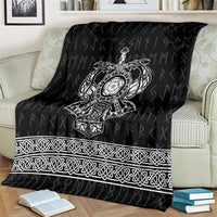 Vikings from Yorkshire Blanket Black Spirit of Jorvik - Wonder Print Shop