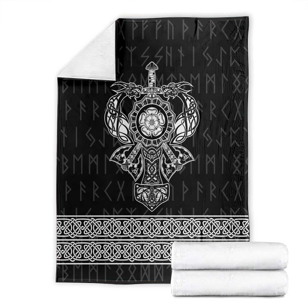 Vikings from Yorkshire Blanket Black Spirit of Jorvik - Wonder Print Shop