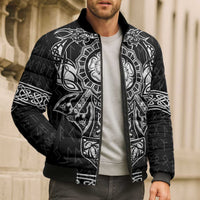 Vikings from Yorkshire Bomber Puffer Jacket Black Spirit of Jorvik - Wonder Print Shop