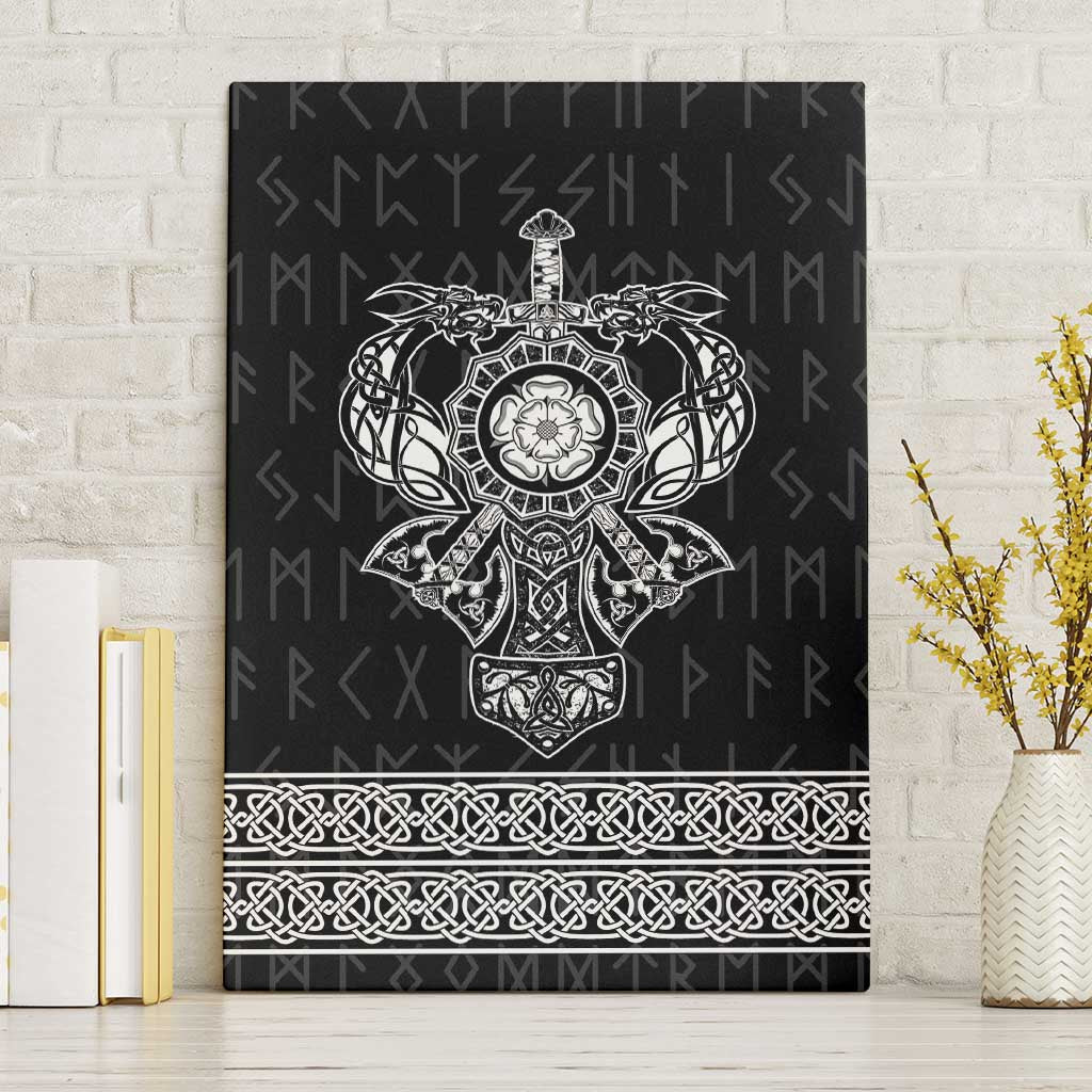 Vikings from Yorkshire Canvas Wall Art Black Spirit of Jorvik - Wonder Print Shop