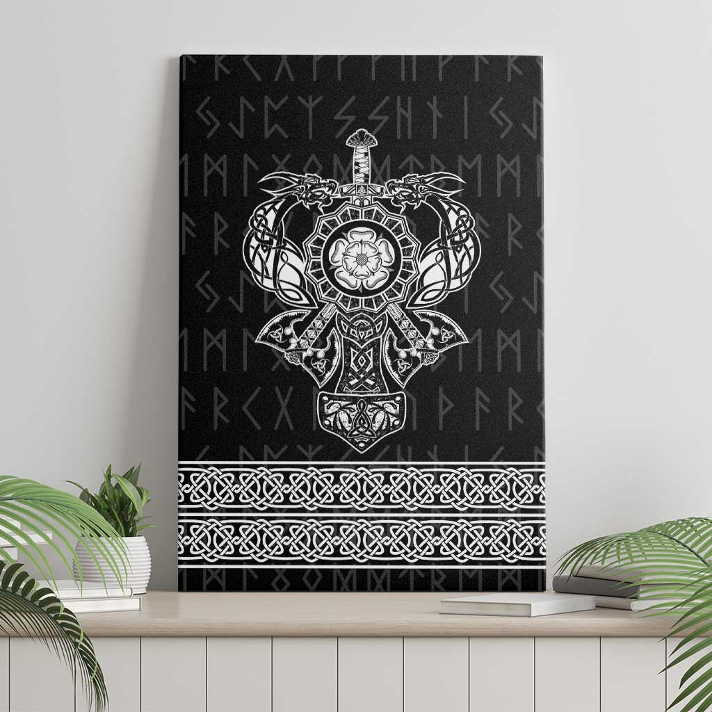 Vikings from Yorkshire Canvas Wall Art Black Spirit of Jorvik - Wonder Print Shop