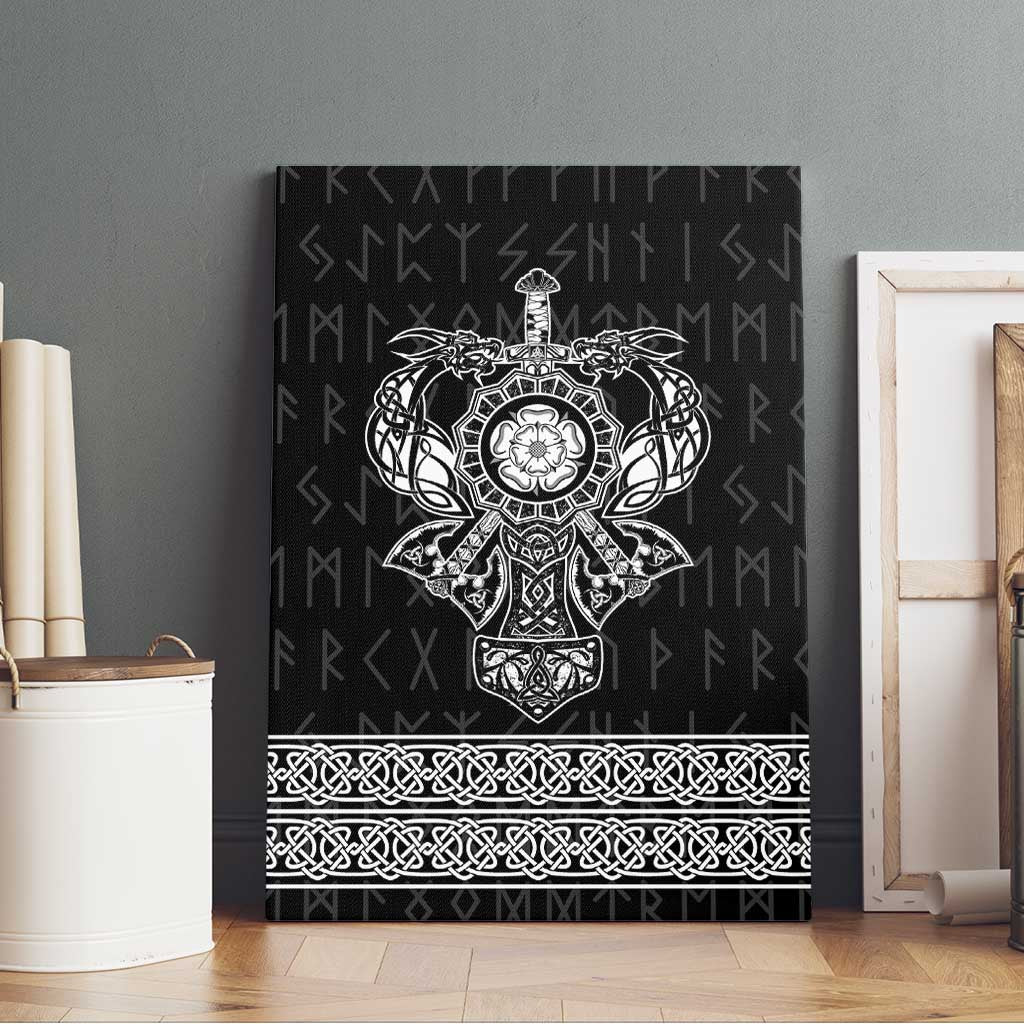 Vikings from Yorkshire Canvas Wall Art Black Spirit of Jorvik - Wonder Print Shop