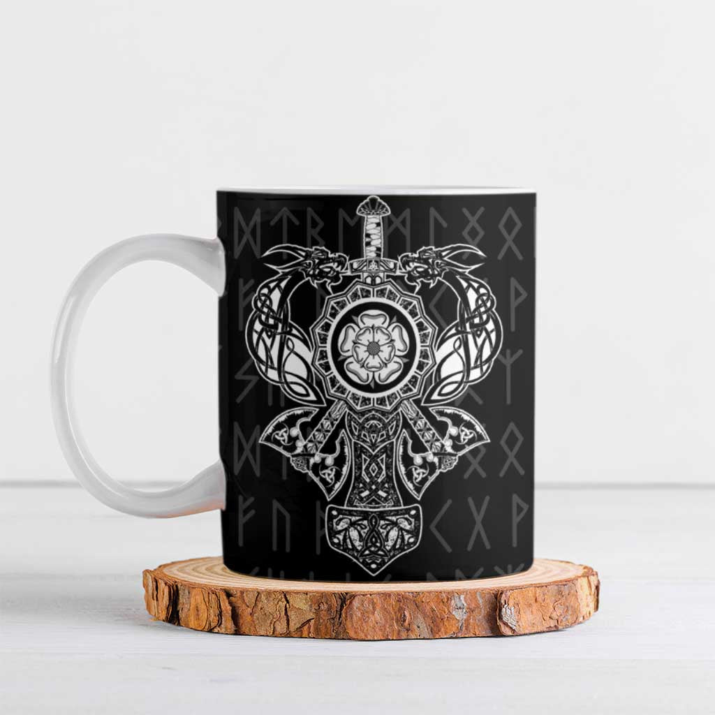 Vikings from Yorkshire Ceramic Mug Black Spirit of Jorvik - Wonder Print Shop