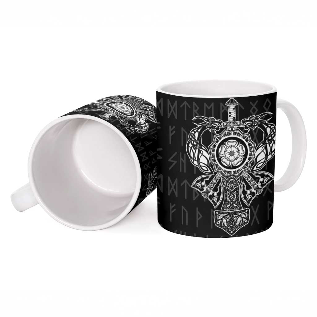Vikings from Yorkshire Ceramic Mug Black Spirit of Jorvik - Wonder Print Shop