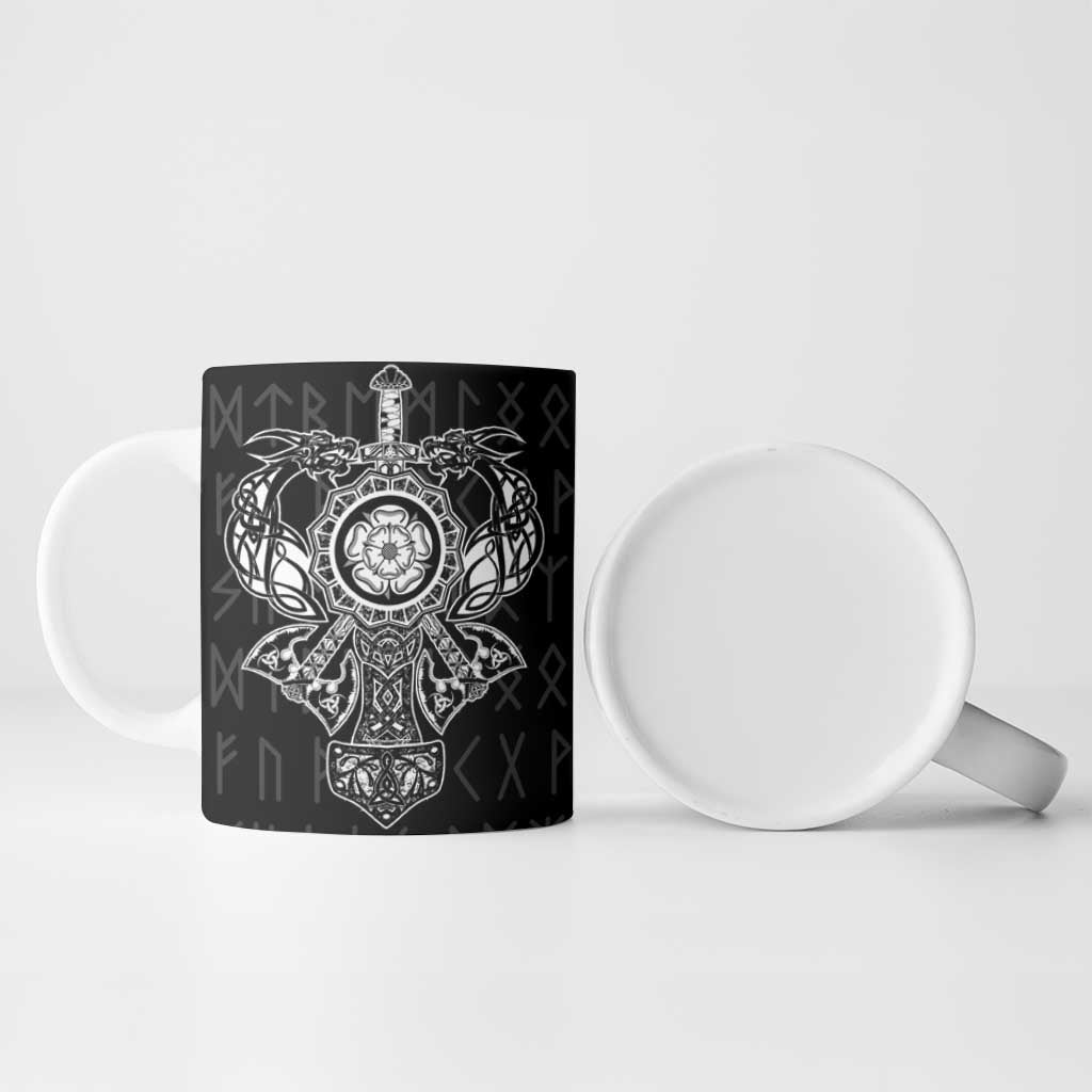Vikings from Yorkshire Ceramic Mug Black Spirit of Jorvik - Wonder Print Shop
