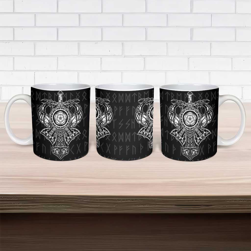 Vikings from Yorkshire Ceramic Mug Black Spirit of Jorvik - Wonder Print Shop