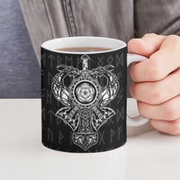 Vikings from Yorkshire Ceramic Mug Black Spirit of Jorvik - Wonder Print Shop