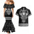 Vikings from Yorkshire Couples Matching Mermaid Dress and Hawaiian Shirt Black Spirit of Jorvik - Wonder Print Shop