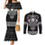 Vikings from Yorkshire Couples Matching Mermaid Dress and Long Sleeve Button Shirt Black Spirit of Jorvik - Wonder Print Shop