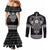 Vikings from Yorkshire Couples Matching Mermaid Dress and Long Sleeve Button Shirt Black Spirit of Jorvik - Wonder Print Shop