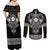 Vikings from Yorkshire Couples Matching Off Shoulder Maxi Dress and Long Sleeve Button Shirt Black Spirit of Jorvik - Wonder Print Shop