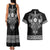 Vikings from Yorkshire Couples Matching Tank Maxi Dress and Hawaiian Shirt Black Spirit of Jorvik - Wonder Print Shop