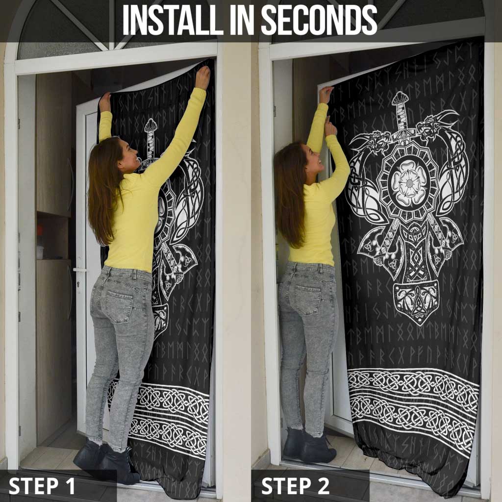 Vikings from Yorkshire Door Cover Black Spirit of Jorvik - Wonder Print Shop