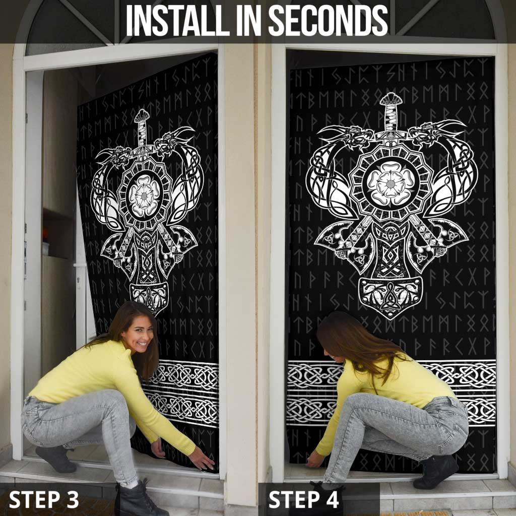 Vikings from Yorkshire Door Cover Black Spirit of Jorvik - Wonder Print Shop