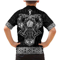 Vikings from Yorkshire Family Matching Mermaid Dress and Hawaiian Shirt Black Spirit of Jorvik - Wonder Print Shop