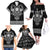 Vikings from Yorkshire Family Matching Off The Shoulder Long Sleeve Dress and Hawaiian Shirt Black Spirit of Jorvik - Wonder Print Shop