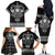 Vikings from Yorkshire Family Matching Off The Shoulder Long Sleeve Dress and Hawaiian Shirt Black Spirit of Jorvik - Wonder Print Shop
