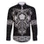 Vikings from Yorkshire Family Matching Off The Shoulder Long Sleeve Dress and Hawaiian Shirt Black Spirit of Jorvik - Wonder Print Shop