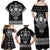 Vikings from Yorkshire Family Matching Off Shoulder Maxi Dress and Hawaiian Shirt Black Spirit of Jorvik - Wonder Print Shop