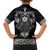 Vikings from Yorkshire Family Matching Summer Maxi Dress and Hawaiian Shirt Black Spirit of Jorvik - Wonder Print Shop