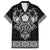 Vikings from Yorkshire Family Matching Summer Maxi Dress and Hawaiian Shirt Black Spirit of Jorvik - Wonder Print Shop