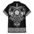 Vikings from Yorkshire Family Matching Summer Maxi Dress and Hawaiian Shirt Black Spirit of Jorvik - Wonder Print Shop
