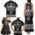 Vikings from Yorkshire Family Matching Tank Maxi Dress and Hawaiian Shirt Black Spirit of Jorvik - Wonder Print Shop
