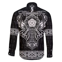 Vikings from Yorkshire Family Matching Tank Maxi Dress and Hawaiian Shirt Black Spirit of Jorvik - Wonder Print Shop