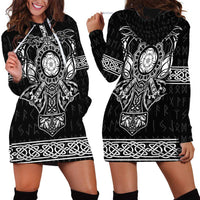 Vikings from Yorkshire Hoodie Dress Black Spirit of Jorvik - Wonder Print Shop