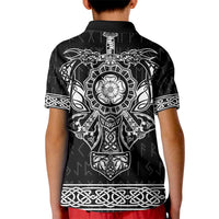 Vikings from Yorkshire Kid Polo Shirt Black Spirit of Jorvik - Wonder Print Shop