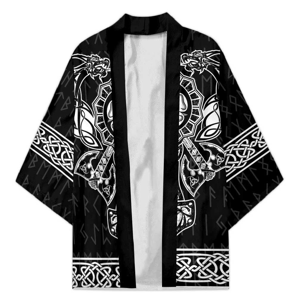Vikings from Yorkshire Kimono Black Spirit of Jorvik - Wonder Print Shop