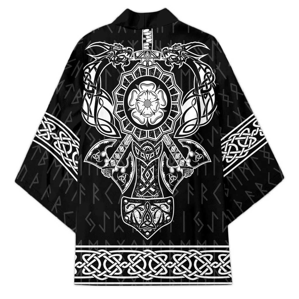 Vikings from Yorkshire Kimono Black Spirit of Jorvik - Wonder Print Shop