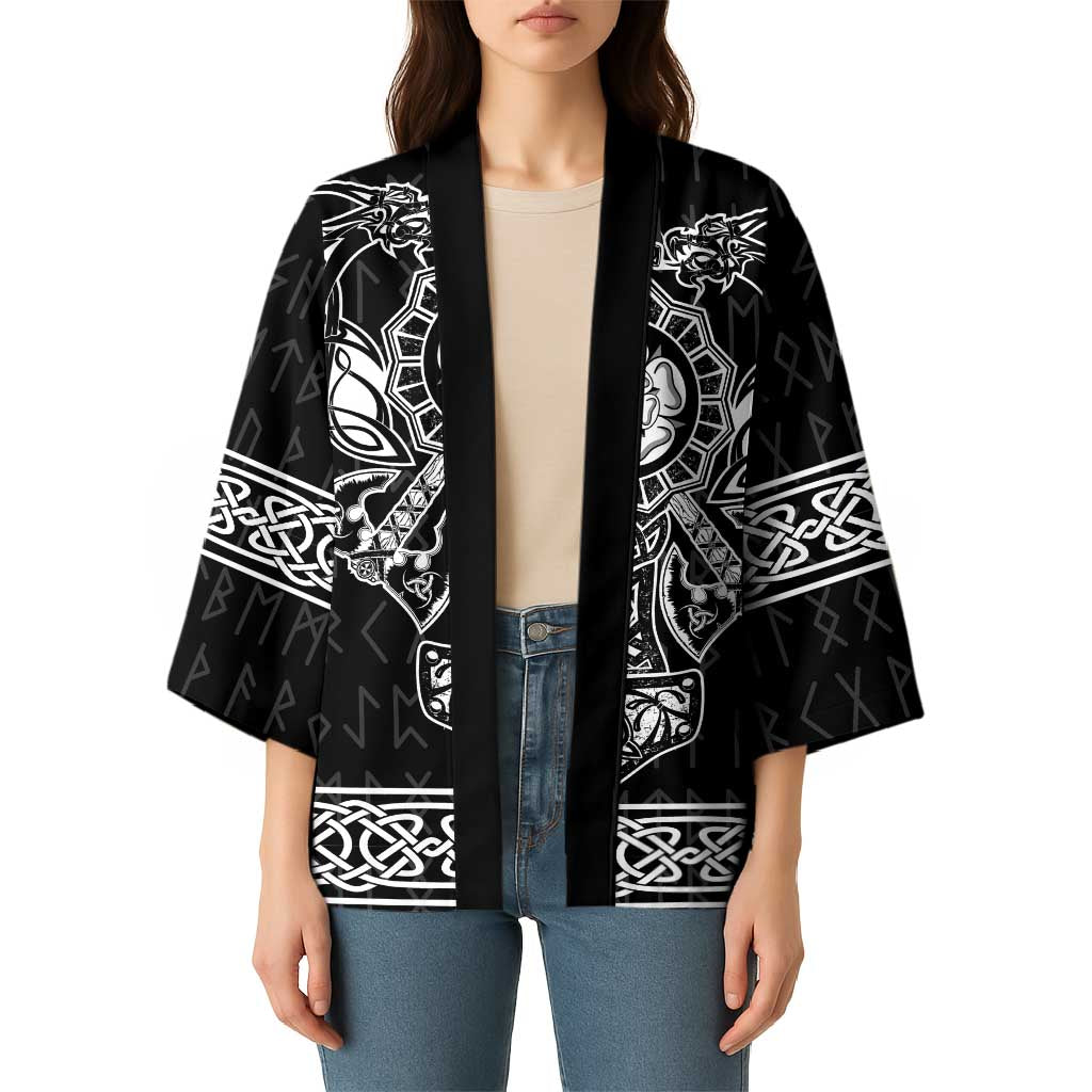Vikings from Yorkshire Kimono Black Spirit of Jorvik - Wonder Print Shop