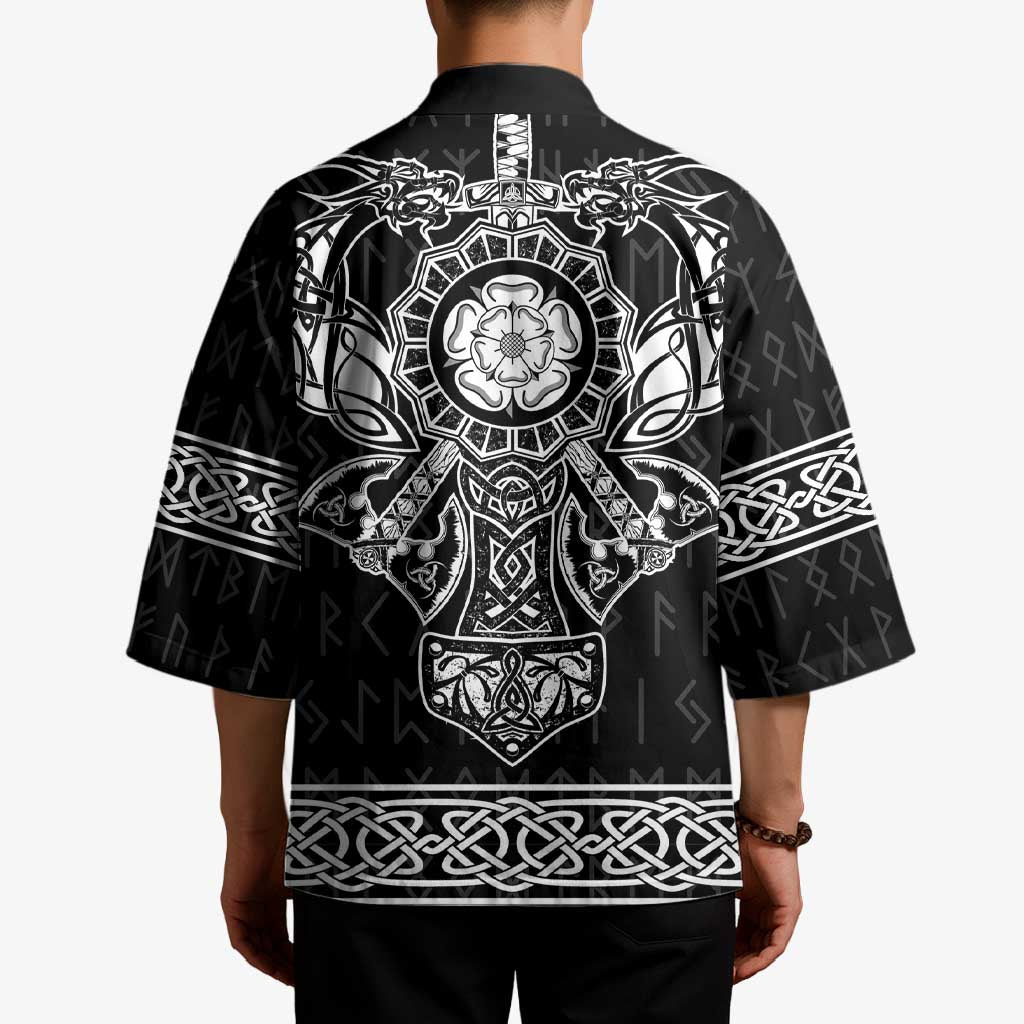 Vikings from Yorkshire Kimono Black Spirit of Jorvik - Wonder Print Shop