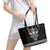 Vikings from Yorkshire Leather Tote Bag Black Spirit of Jorvik - Wonder Print Shop
