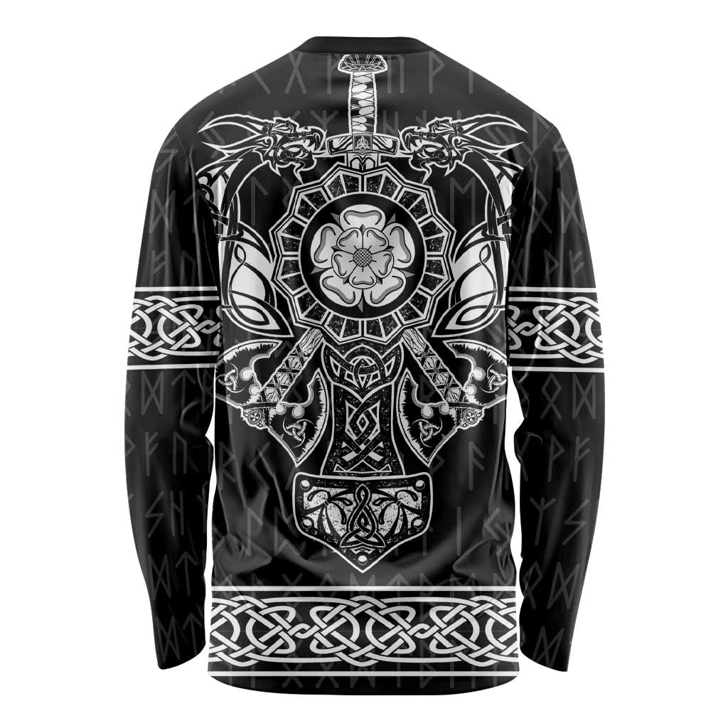 Vikings from Yorkshire Long Sleeve Shirt Black Spirit of Jorvik - Wonder Print Shop