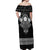 Vikings from Yorkshire Off Shoulder Maxi Dress Black Spirit of Jorvik - Wonder Print Shop
