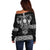 Vikings from Yorkshire Off Shoulder Sweater Black Spirit of Jorvik - Wonder Print Shop