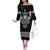 Vikings from Yorkshire Off The Shoulder Long Sleeve Dress Black Spirit of Jorvik - Wonder Print Shop