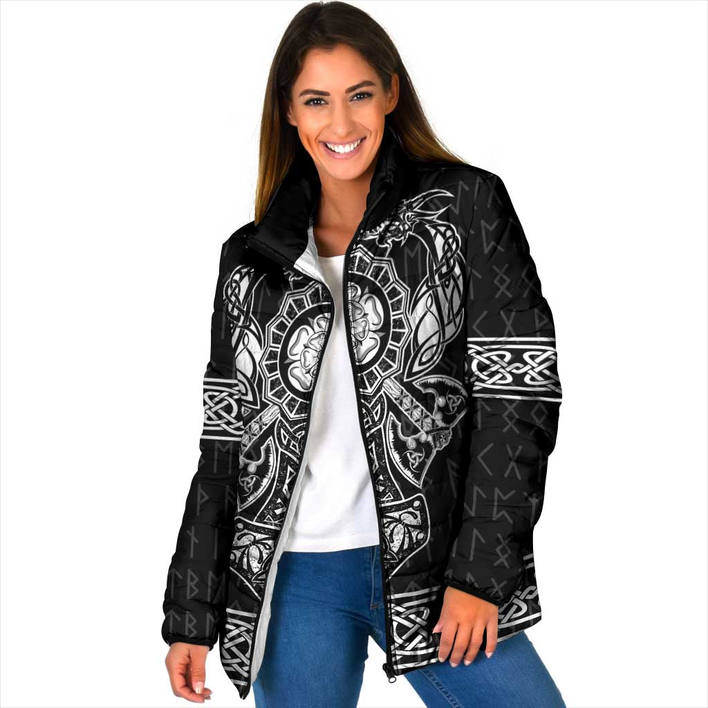 Vikings from Yorkshire Padded Jacket Black Spirit of Jorvik - Wonder Print Shop