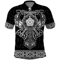 Vikings from Yorkshire Polo Shirt Black Spirit of Jorvik - Wonder Print Shop