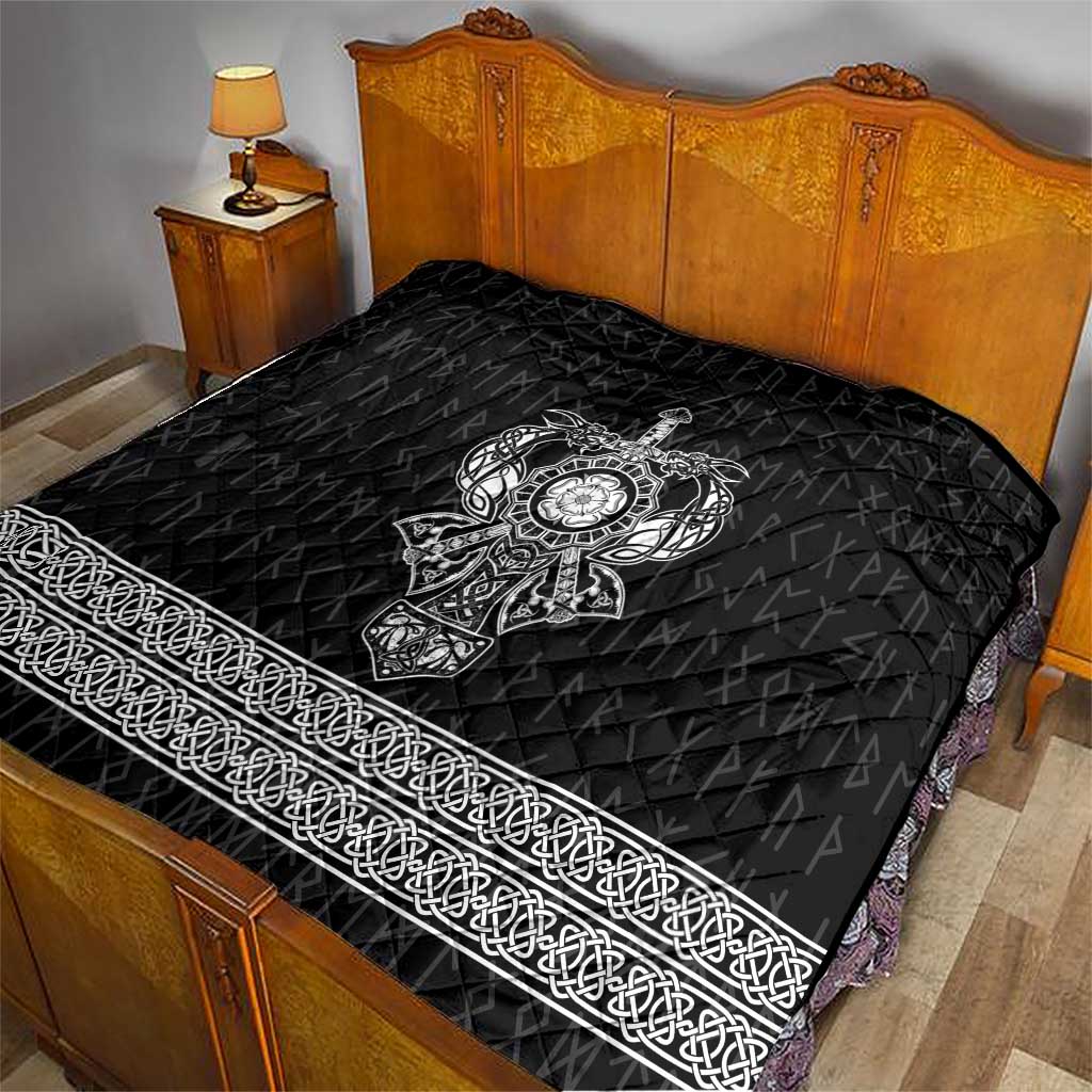 Vikings from Yorkshire Quilt Black Spirit of Jorvik - Wonder Print Shop
