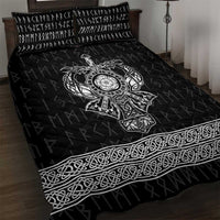 Vikings from Yorkshire Quilt Bed Set Black Spirit of Jorvik - Wonder Print Shop