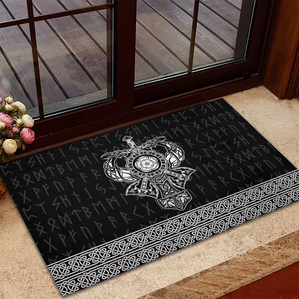 Vikings from Yorkshire Rubber Doormat Black Spirit of Jorvik - Wonder Print Shop